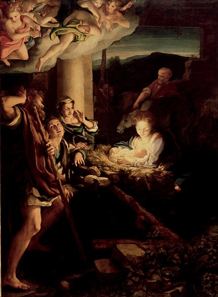 Antonio da Correggio, The Holy Night, Adoration of the shepherds (1522 - 1530)