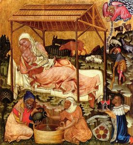 Master of Vyšší Brod, Mistr Vyšebrodský - Nativity Scene (c.1350)